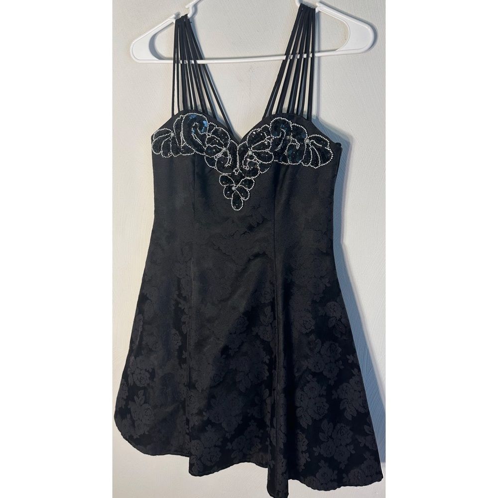 JUMP Apparel Vintage Embellished A Line Mini Cocktail Dress